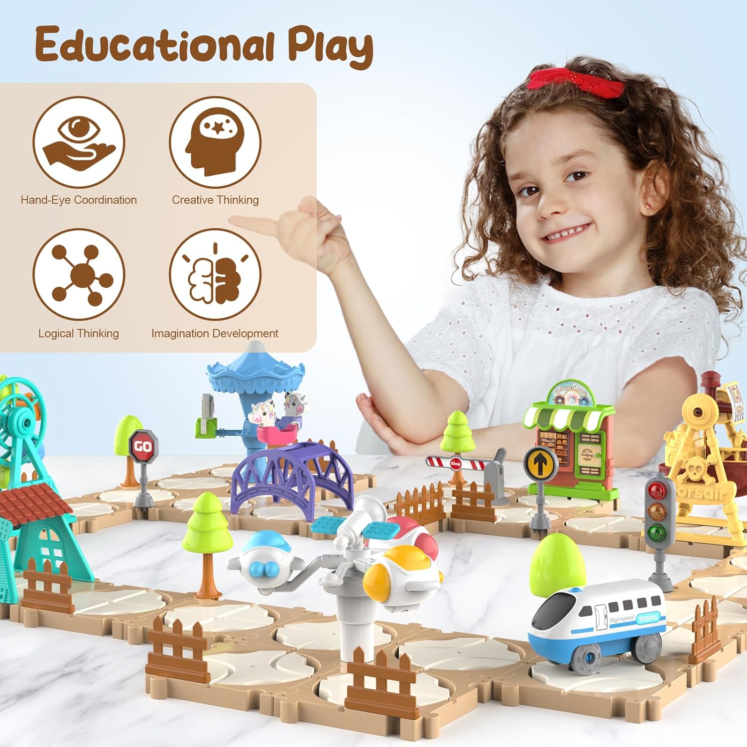 DIY Puzzle Track Car Set Assem - Game Educational For Kids Free review and price