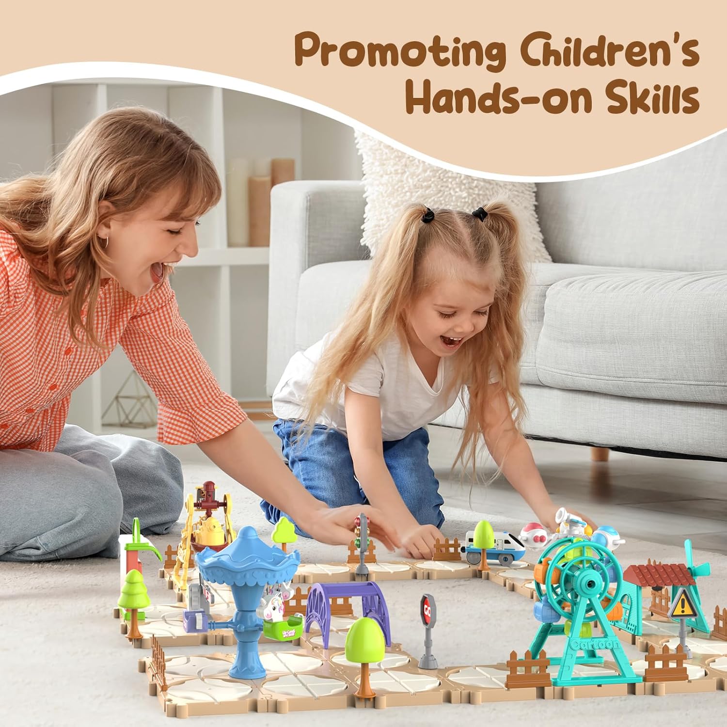 DIY Puzzle Track Car Set Assem - Game Educational For Kids Free review and price