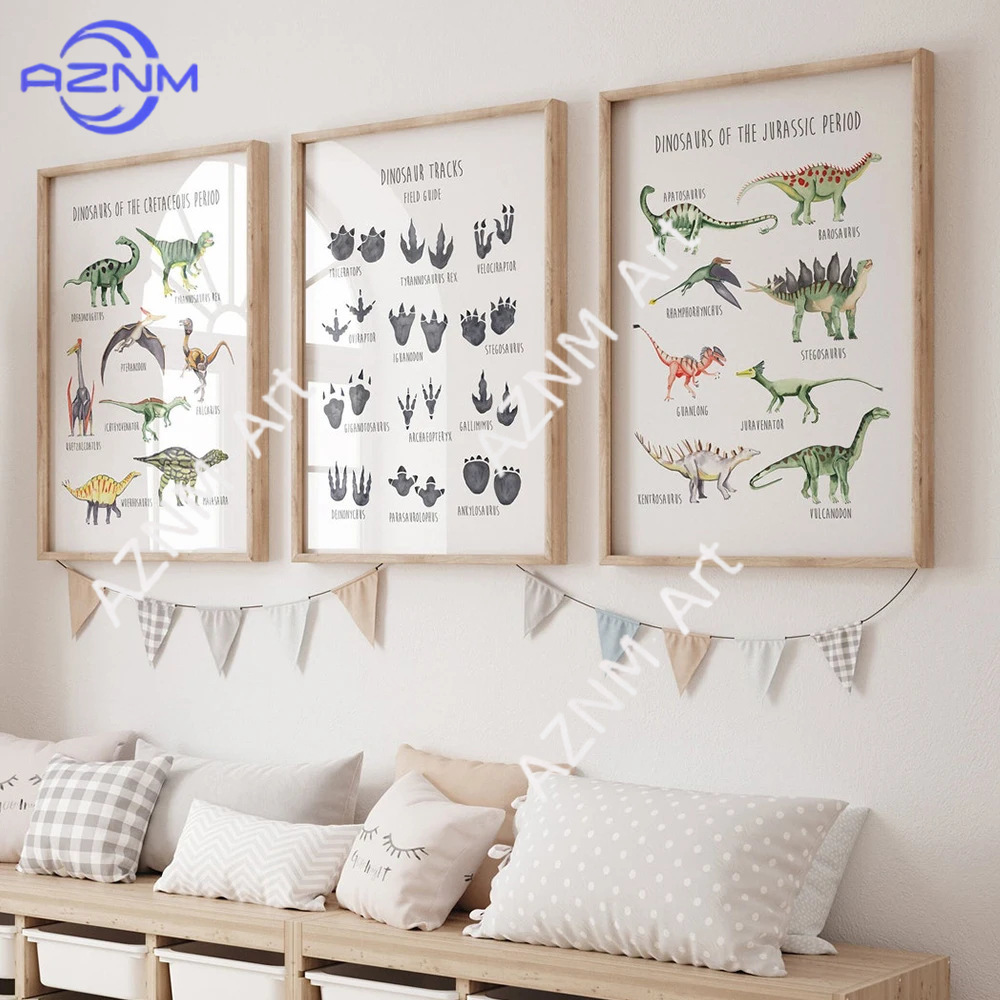 1/3PCS ，The cartoon dinosaur s - Kids Educational Poster review and price