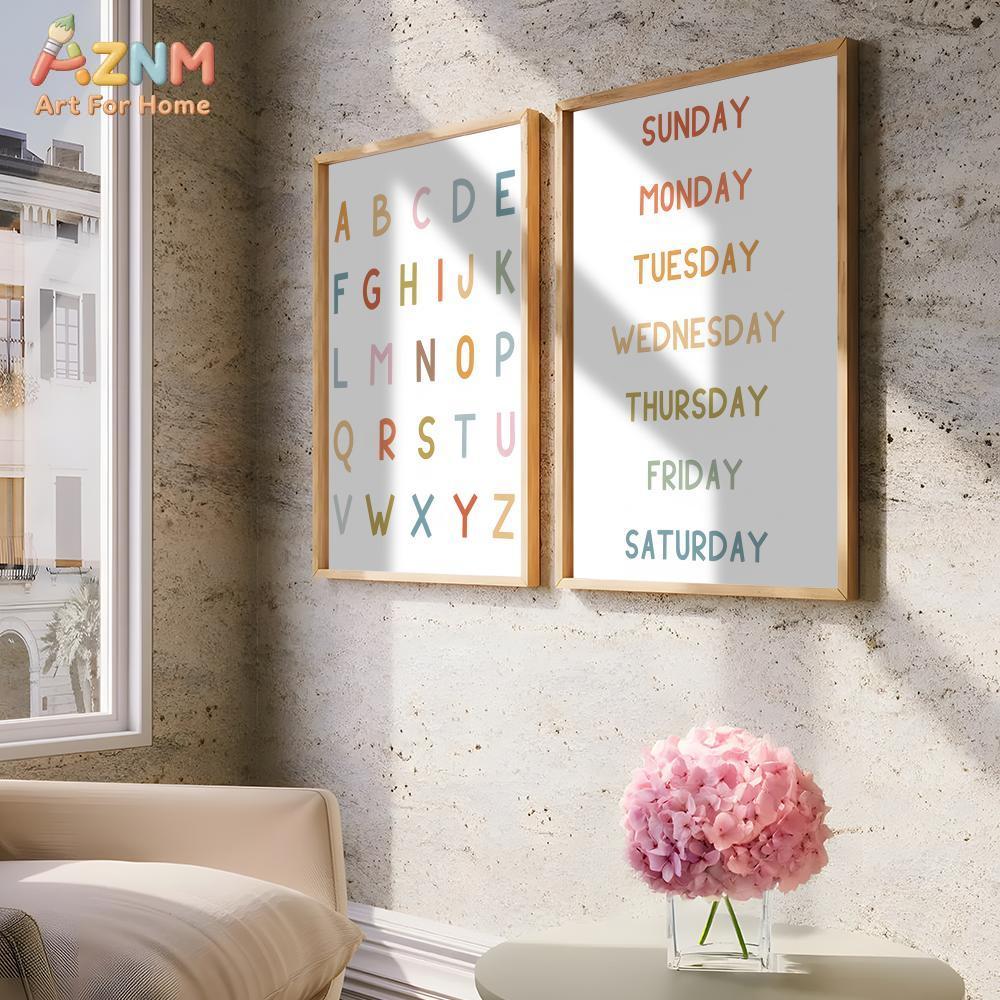 AZNM Educational Alphabet Numb - Kids Educational Poster review and price