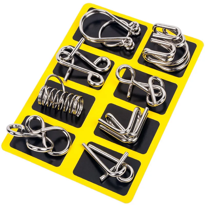 8PCS/Set Metal Montessori Wire - Game Educational For Kids Free review and price