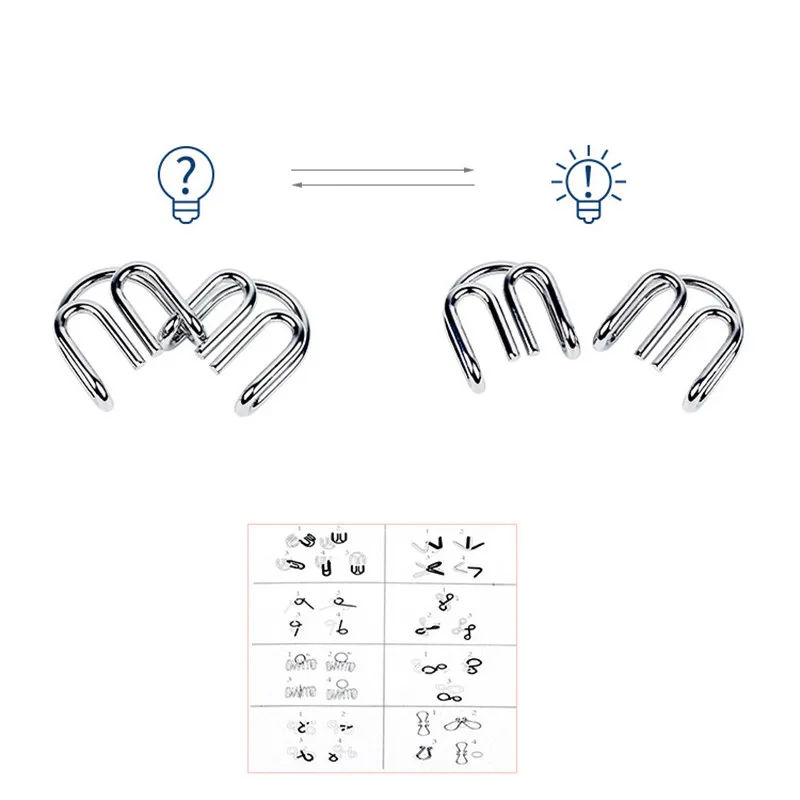 8PCS/Set Metal Montessori Wire - Game Educational For Kids Free review and price