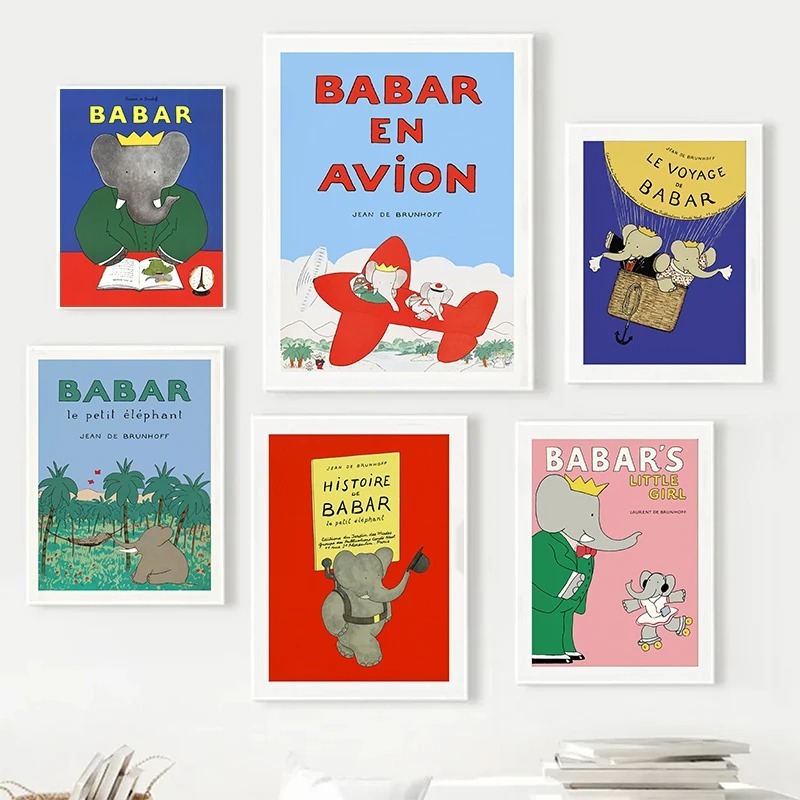 Elephant Babar France Fairy Ta - Kids Educational Poster review and price