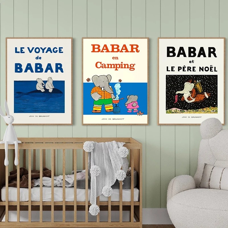 Elephant Babar France Fairy Ta - Kids Educational Poster review and price
