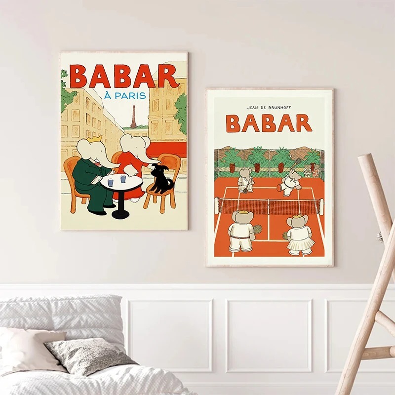 Elephant Babar France Fairy Ta - Kids Educational Poster review and price