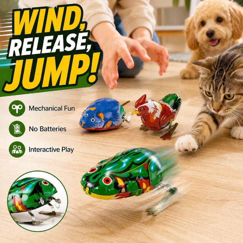 Traditional Wind Up Jumping Fr - Kids Education Fun review and price