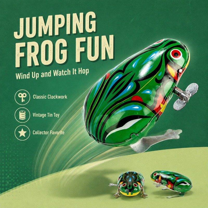 Traditional Wind Up Jumping Fr - Kids Education Fun review and price