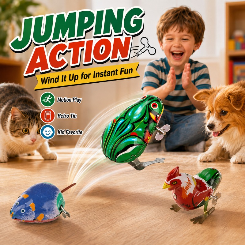 Traditional Wind Up Jumping Fr - Kids Education Fun review and price